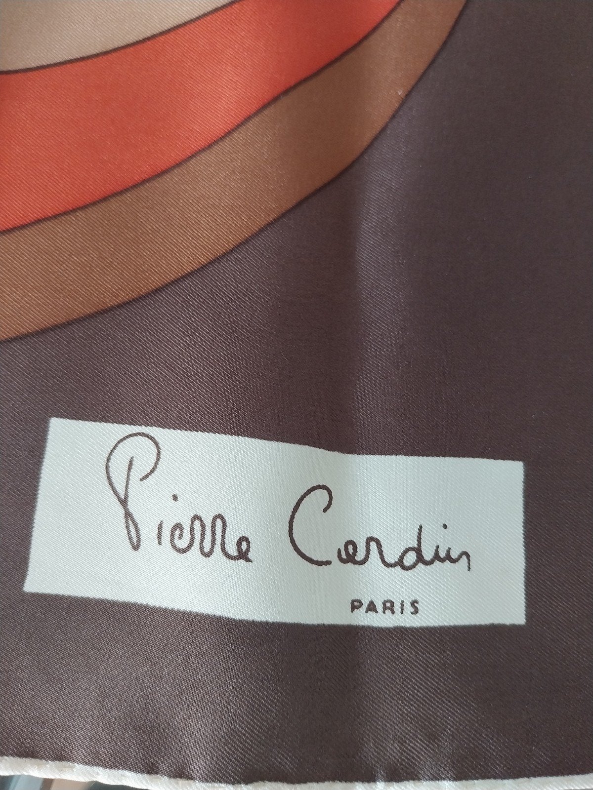 Vintage originele SJAAL ( PIERRE CARDIN) 75cm in vierkant, Ophalen of Verzenden, Sjaal