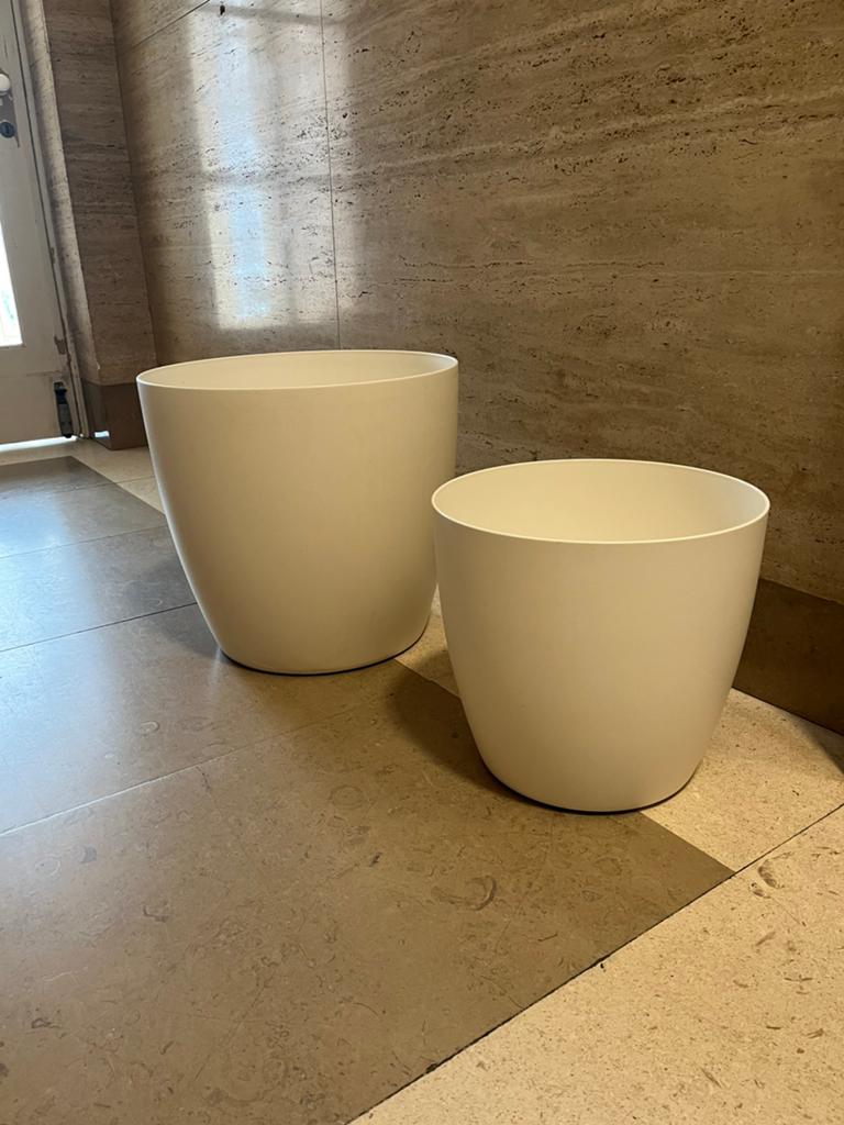 Pots fleurs lot de 2, Enlèvement, Utilisé, Rond, Autres matériaux