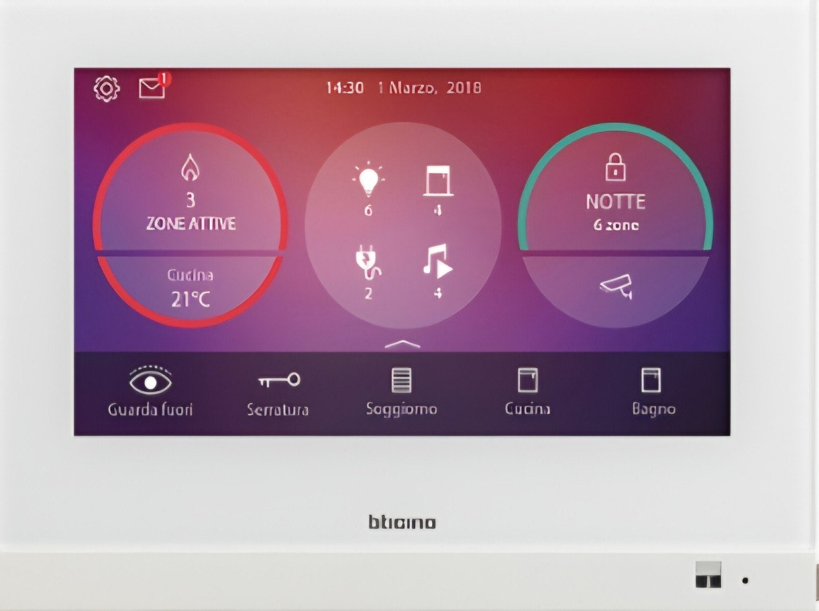 Écran tactile Btcino Home 3488W, Maison & Meubles, Enlèvement, Compatible avec les smartphones, Neuf, Filaire