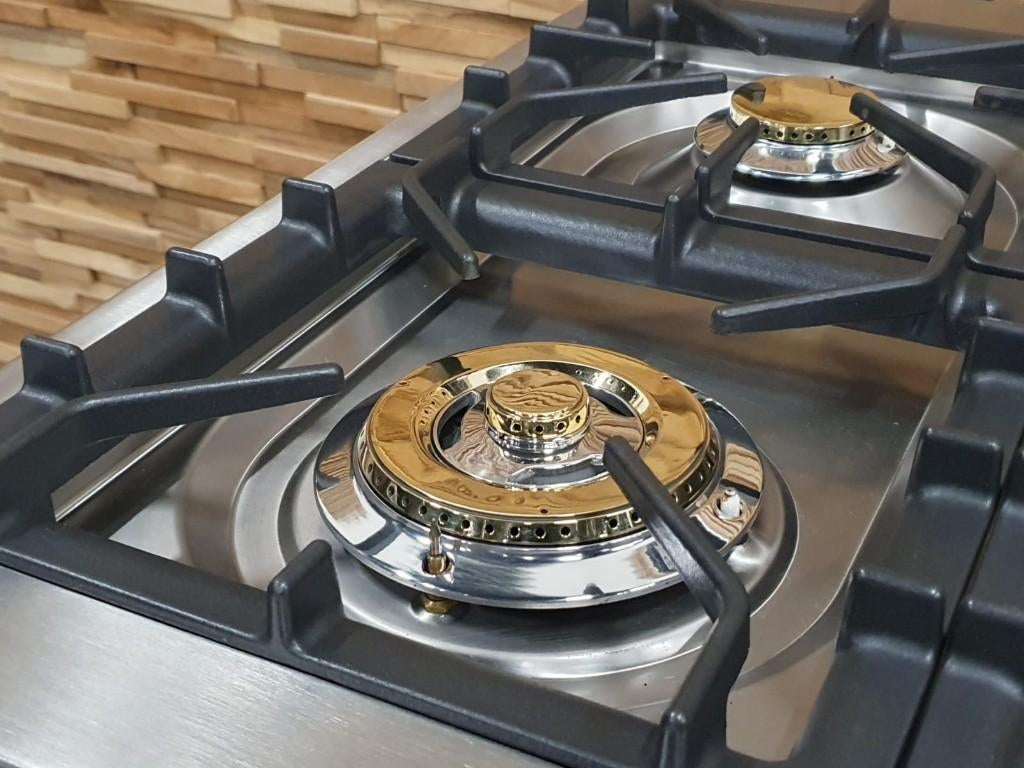 🔥Luxe Fornuis Boretti Majestic 120cm antraciet & rvs 7 pits, Ophalen, 60 cm of meer, Zo goed als nieuw, Energieklasse A of zuiniger