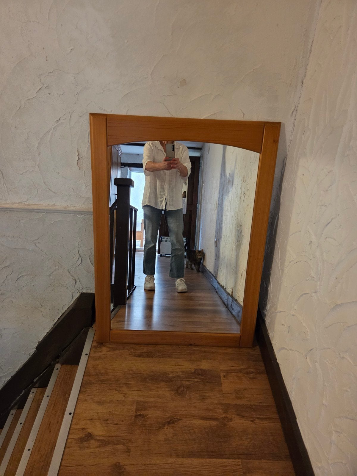 MIROIR CADRE EN BOIS  (L 71 CM - H 97 CM), Maison & Meubles, Accessoires pour la Maison | Miroirs, Moins de 100 cm, Enlèvement