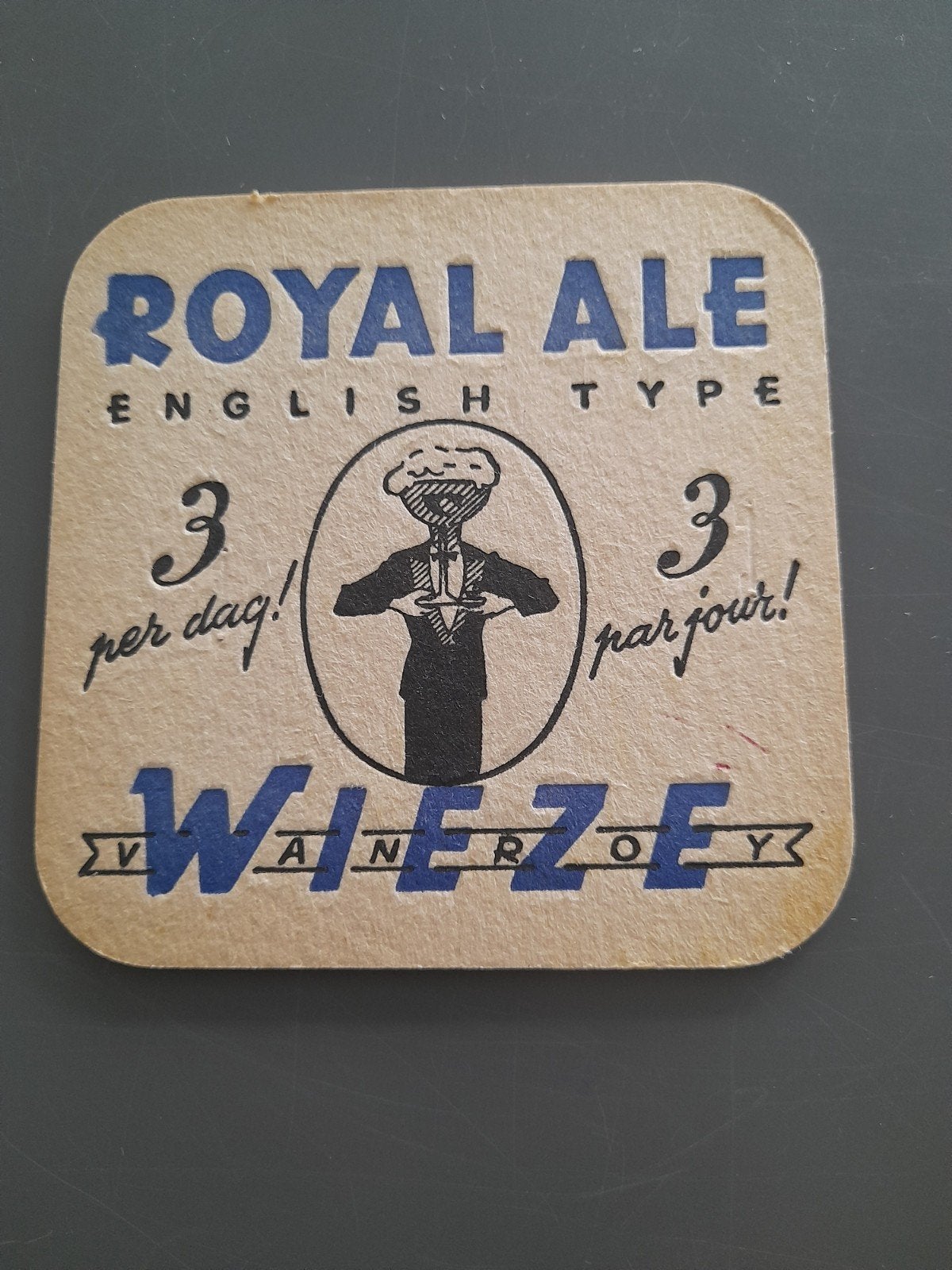 Tapis à bière Brewery Wieze Van Roy couleur bleu, Collections, Enlèvement ou Envoi