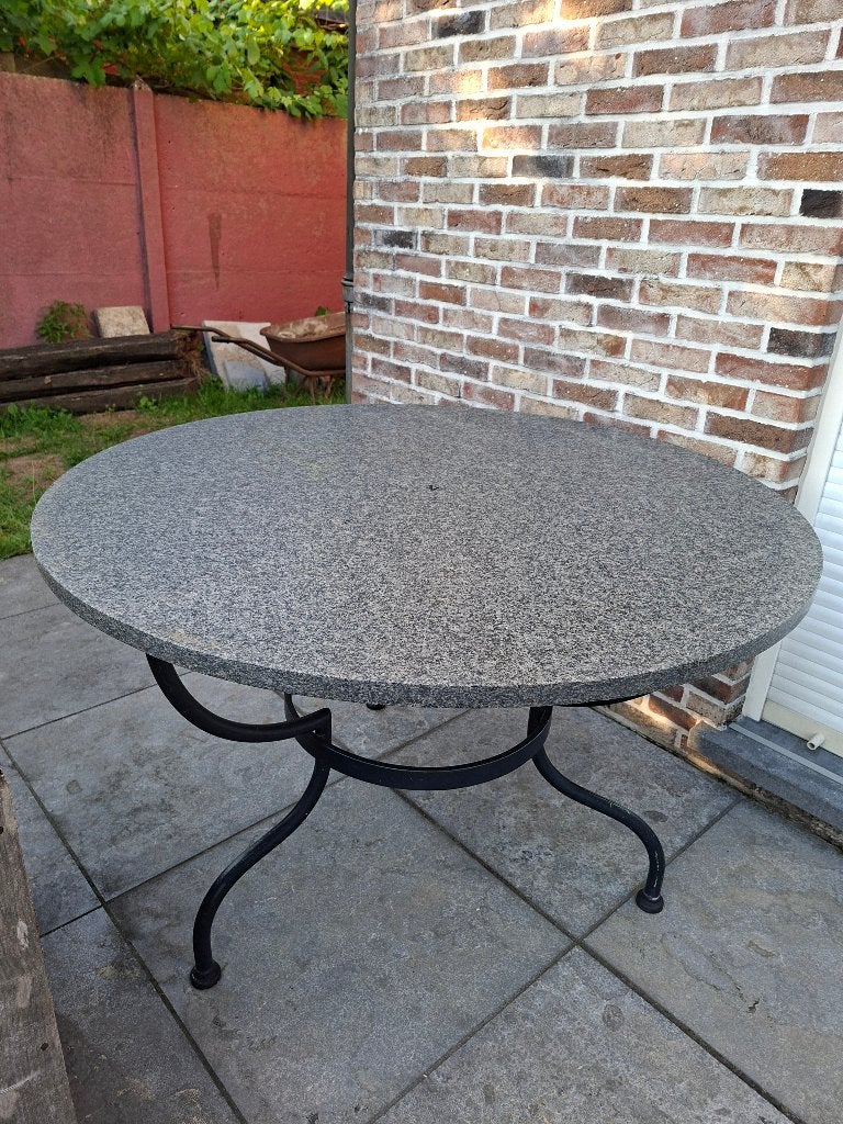 Tuintafel, Tuin en Terras, Tuintafels, Ophalen, Gebruikt, Rond, Overige materialen
