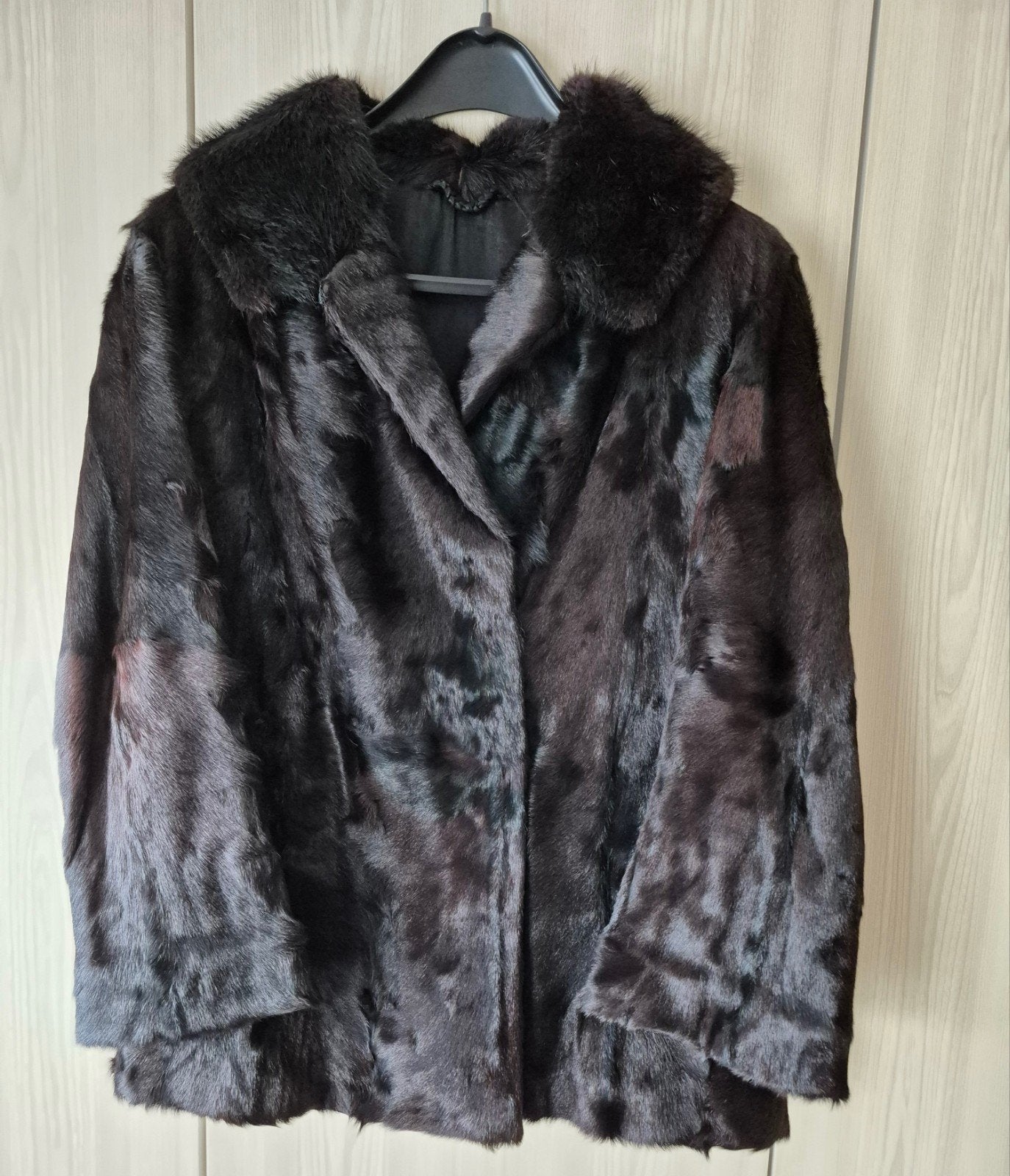 Donkerbruine bontjas, Kleding | Dames, Ophalen of Verzenden, Zo goed als nieuw, Maat 38/40 (M), Bruin