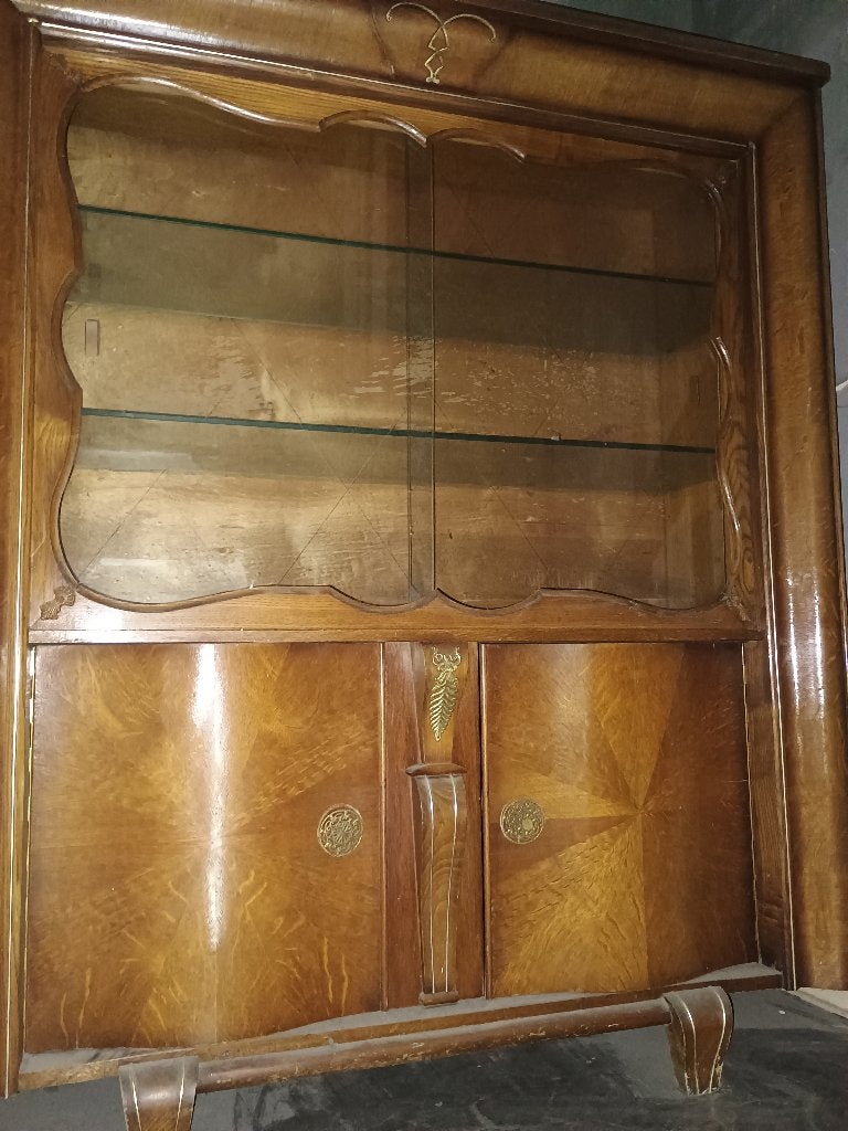 GRATUIT:Vitrine en chêne, Avec tiroir(s), Enlèvement, Utilisé, 50 à 100 cm