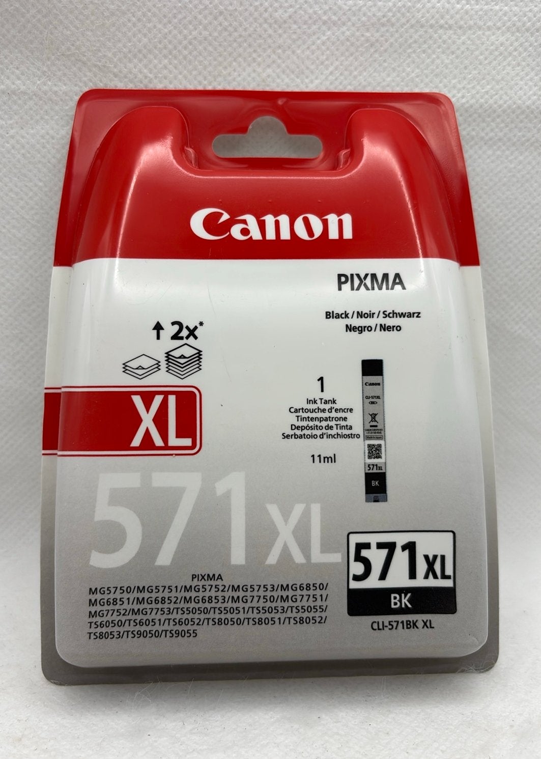 Canon CLI-571BK XL Black Ink Cartridge – Original PIXMA 11ml, Ophalen of Verzenden, Nieuw, Cartridge
