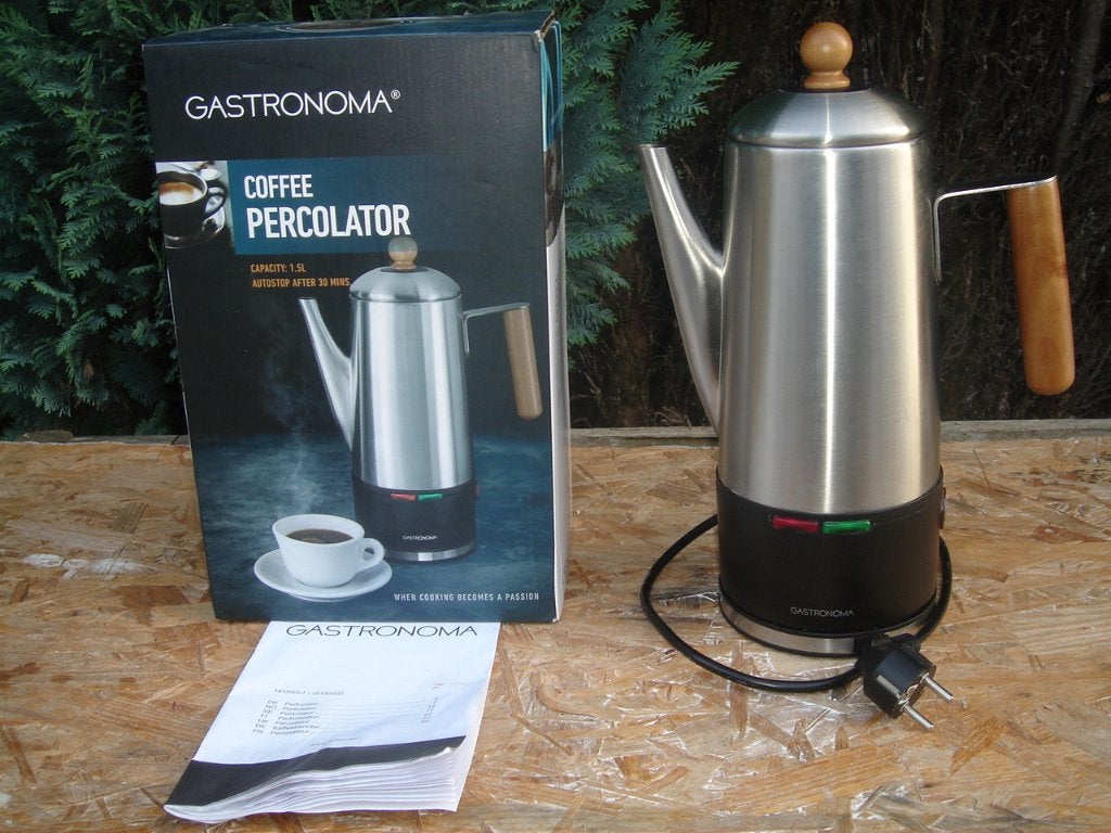 SUPERBE PERCOLATEUR GASTRONOMA INOX EXCELLENT ÉTAT, Enlèvement, Utilisé, Cafetière, Café moulu