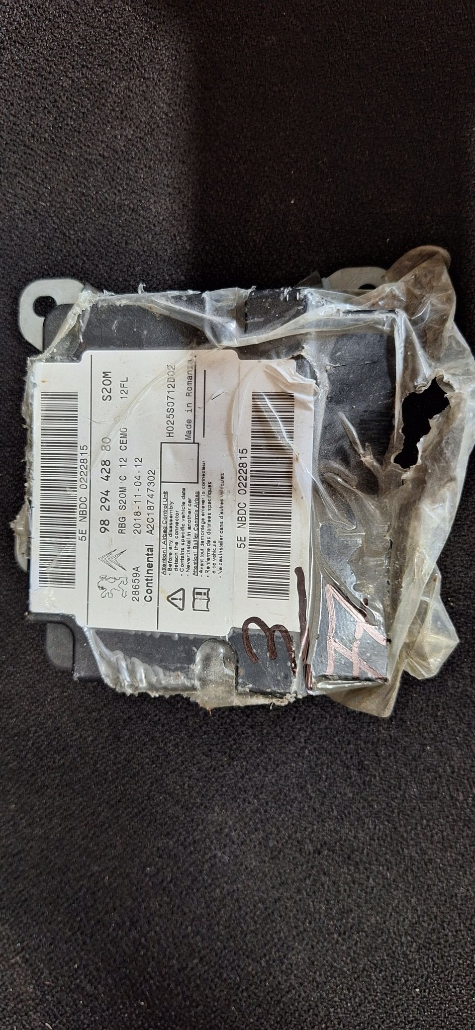 Originele Airbag Stuurmodule Computer Peugeot Citroen Contin, Gebruikt, -, Ophalen of Verzenden, -