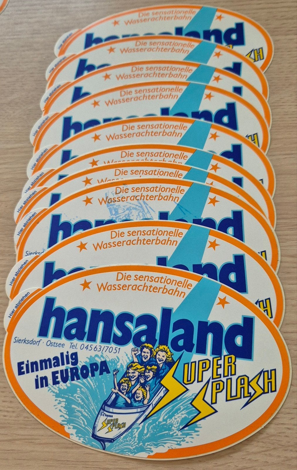 Vintage stickers Hansaland / Hansa-Park (10 stuks), Verzamelen, Ophalen