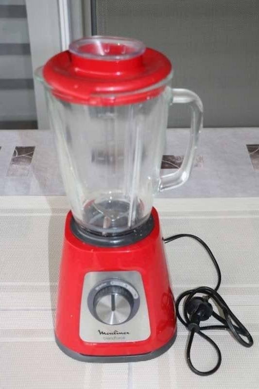 Blender Moulinex Rood, Elektronische apparatuur, Ophalen, Zo goed als nieuw, Blender