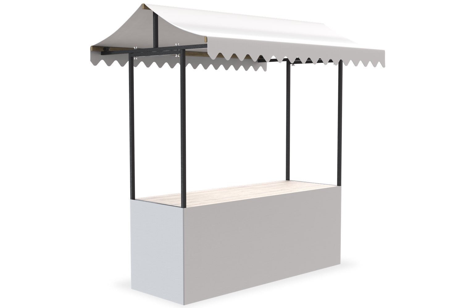 Marktkraam rvs-hout-pvc, Tuin en Terras, Ophalen, Hout