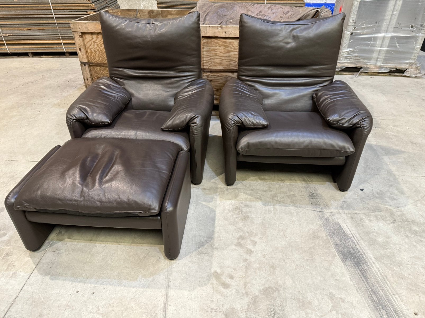 Fauteuil Cassina Palmaria en cuir, Enlèvement, Comme neuf, Cuir