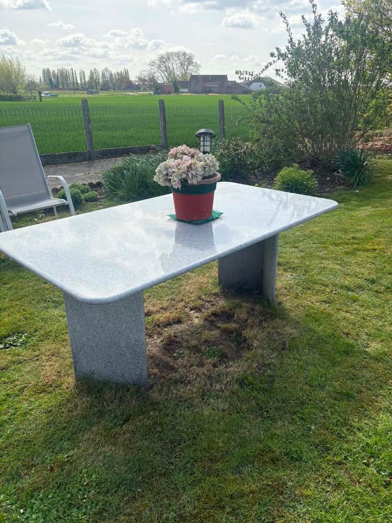 Tuintafel in marmer, Tuin en Terras, Ophalen