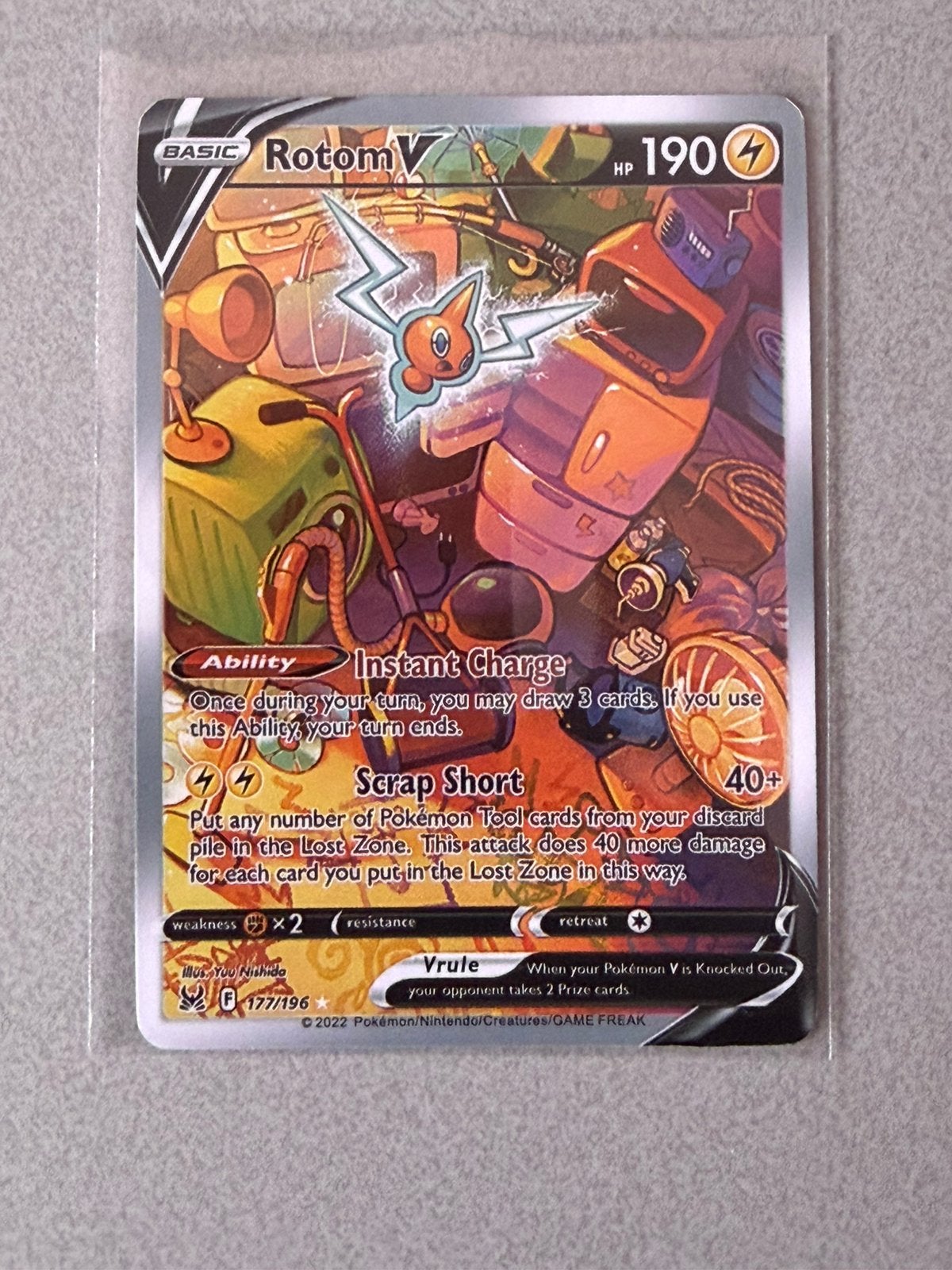 vendre Carte graphique complète alternative Rotom V 177/196, Enlèvement ou Envoi, Neuf, Cartes en vrac, Foil