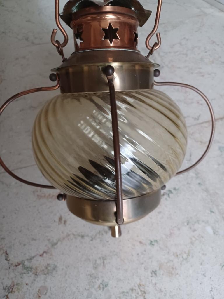 Mooie koperen scheepslamp, Enlèvement