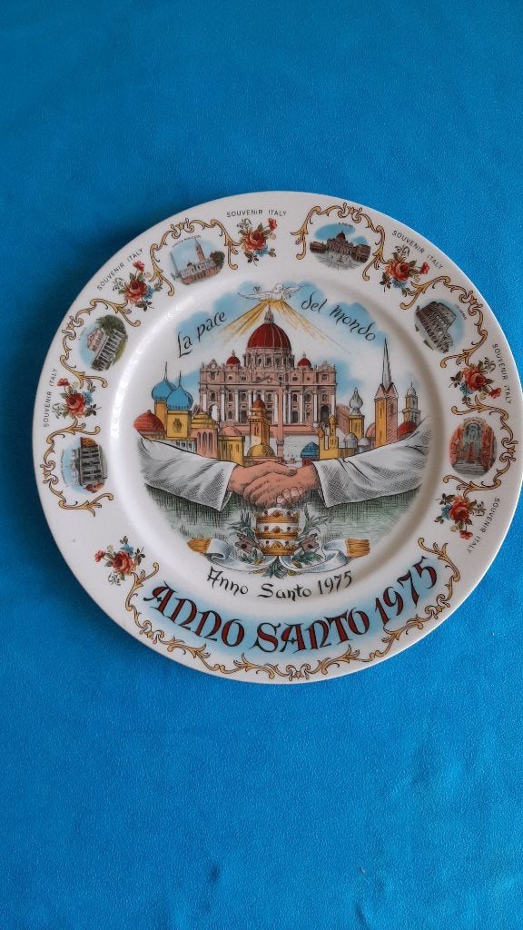 Grande Assiette de Collection 26cm Anno Santo 1975, Antiquités & Art, Enlèvement