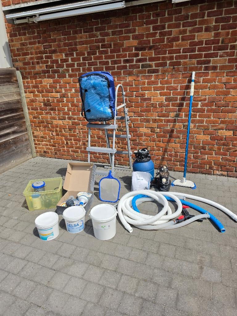 zwembad benodigdheden zonder zwembad, Tuin en Terras, Ophalen, Gebruikt, Opzetzwembad