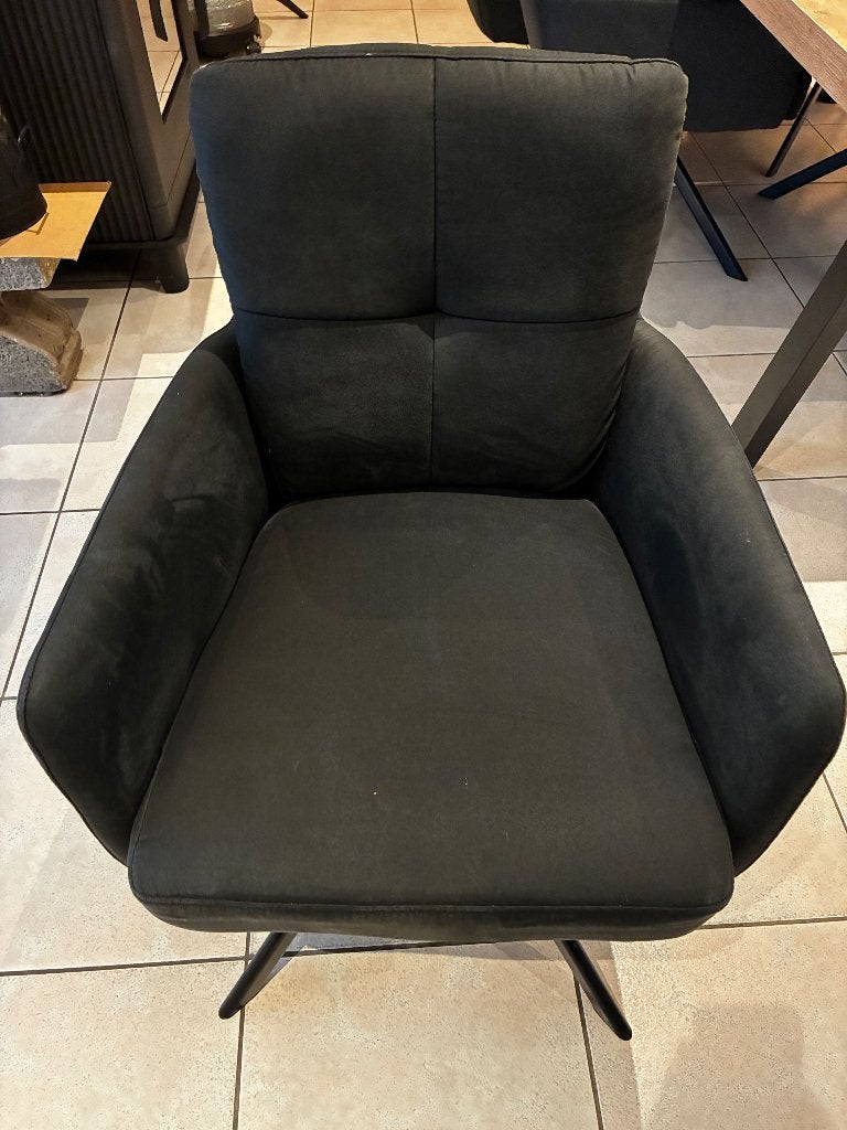 Eetkamerstoel zwart (8stuks) ook per stuk te koop!, Huis en Inrichting, Ophalen, Gebruikt, Zwart, Velvet