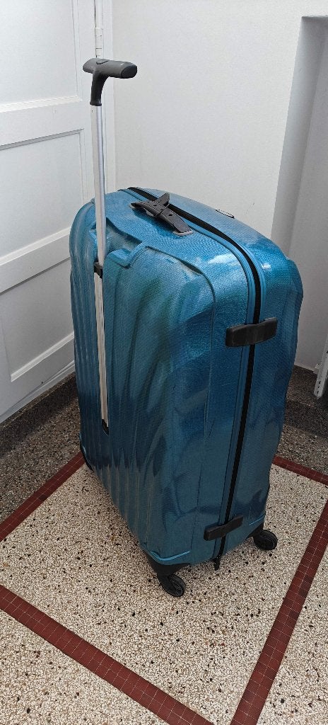 Valise légère Samsonite Spinner bleu pétrole 123L, 70 cm ou plus, Plastique dur, Comme neuf, Enlèvement