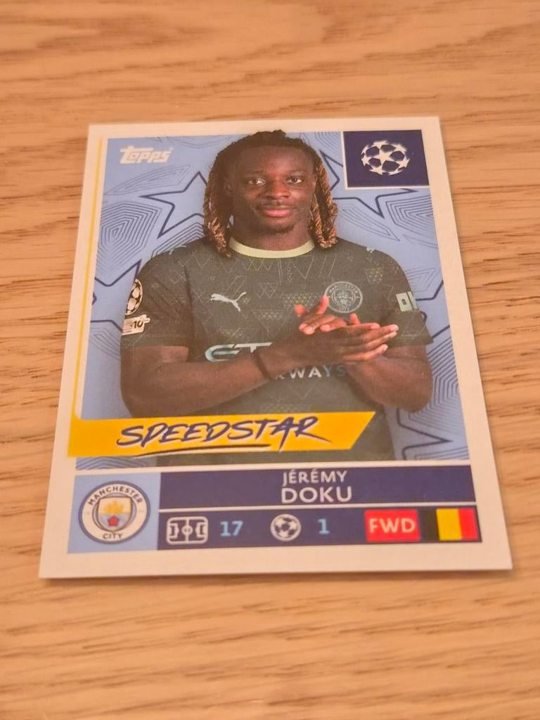 TOPPS CL 2025-2026 JEREMY DOKU NR 310, Ophalen