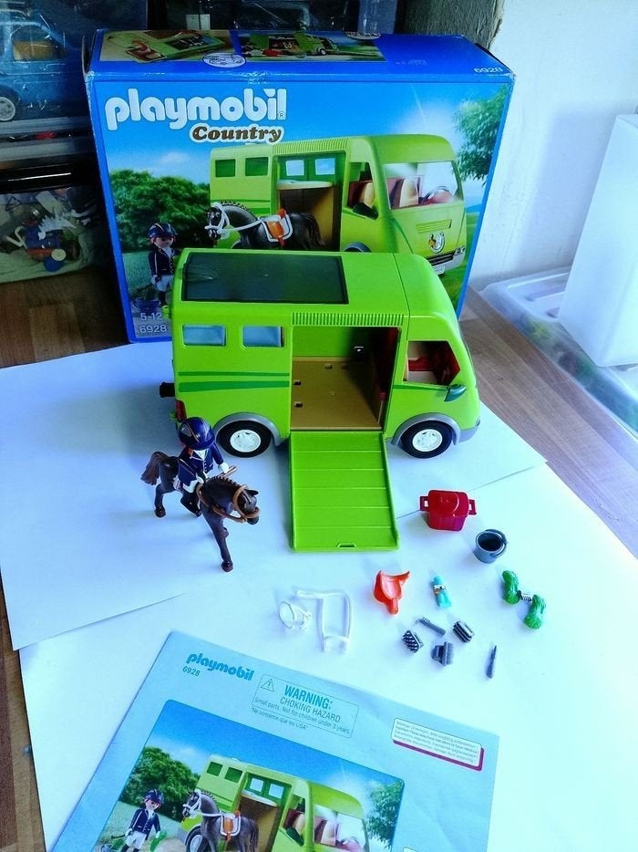 Playmobil Country 6928 Paardrijwagen, Kinderen en Baby's, Gebruikt, Complete set, Voertuig, Ophalen of Verzenden