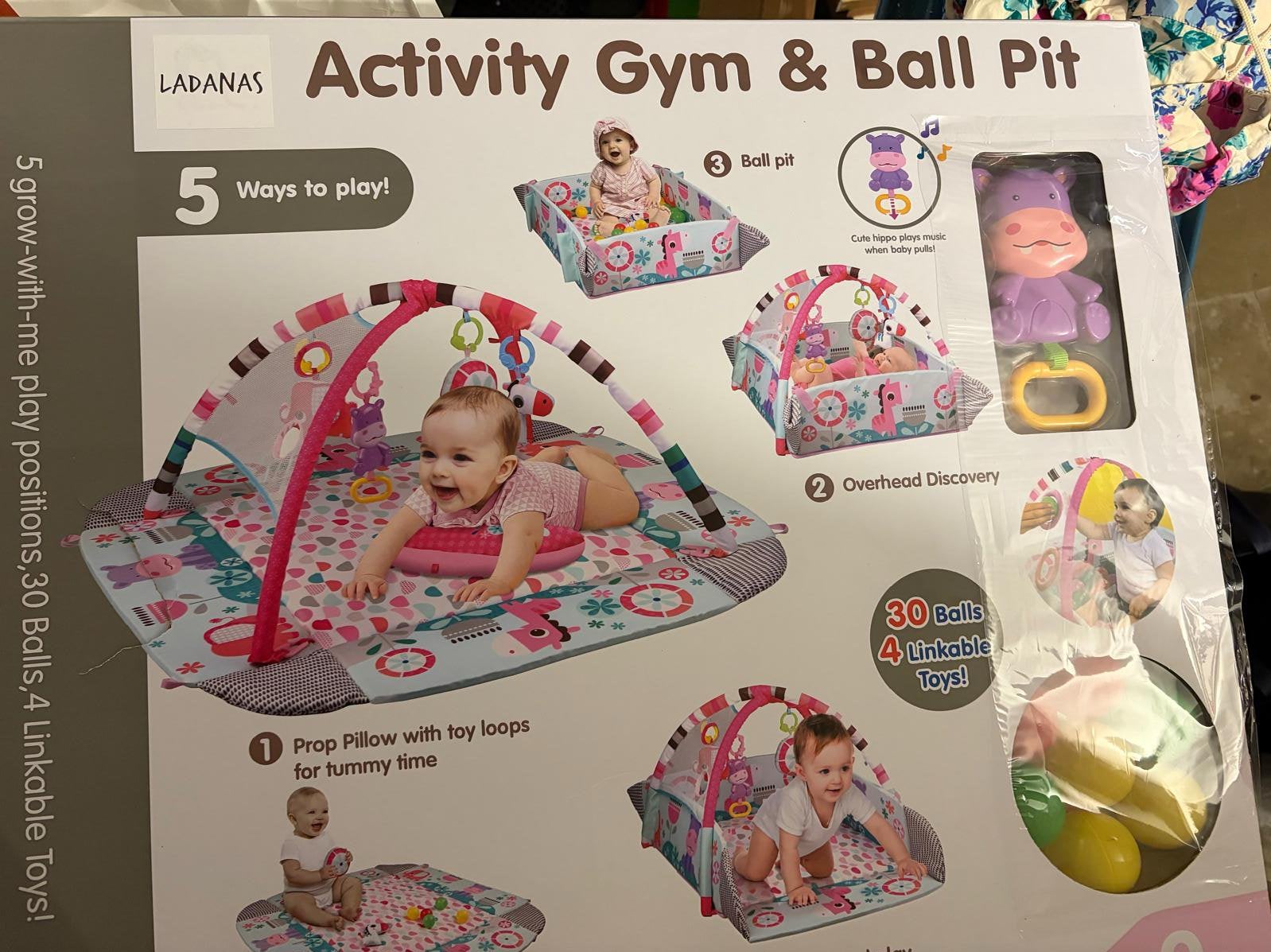 Ladanas Activity Gym 5-in-1 speelmat met ballenbak, Kinderen en Baby's, Ophalen of Verzenden, Nieuw