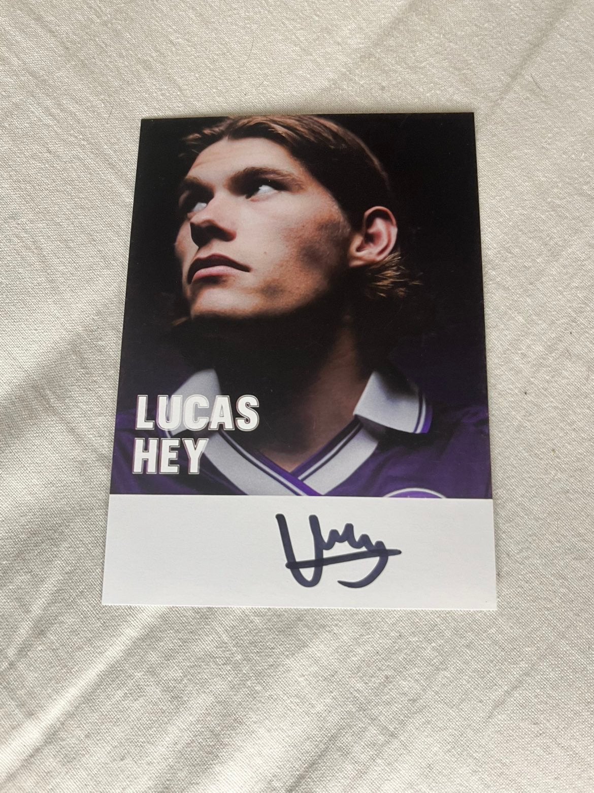 Lucas Hey Handtekening, Verzamelen, Ophalen of Verzenden, Nieuw, Spelerskaart