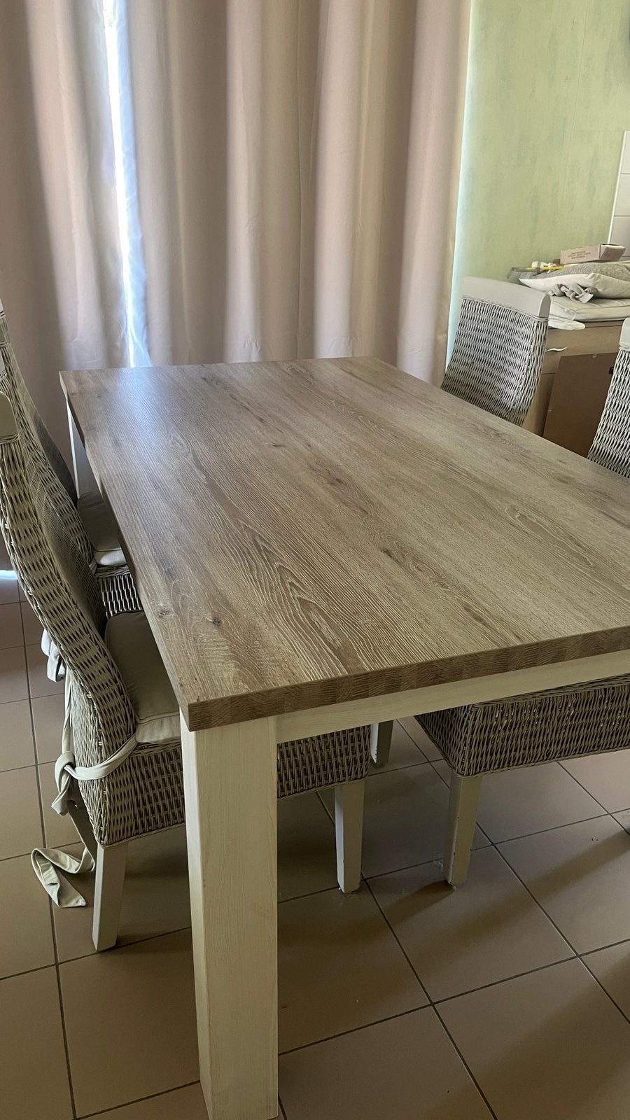 Landelijke eettafel ZONDER stoelen, maar mogelijk, Quatre personnes, 150 à 200 cm, Comme neuf, 100 à 150 cm
