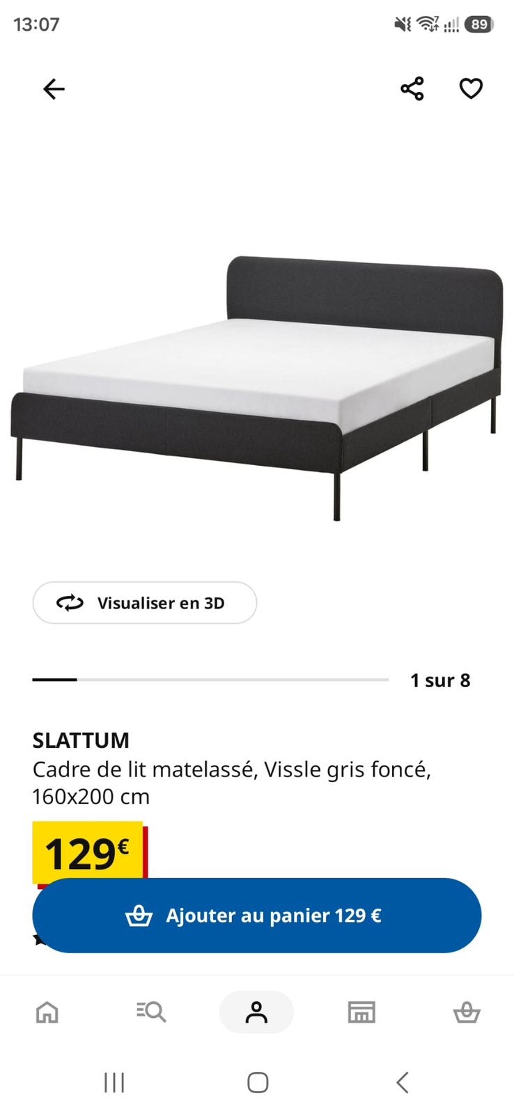 Lit avec sommiers, Enlèvement, Comme neuf