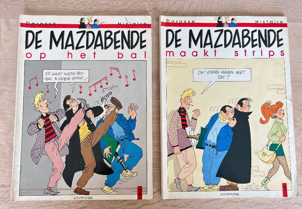 2 strips van De Mazdabende / Uitgeverij Dupuis / 1987 + 1988, Gelezen, Darasse en Hislaire, Ophalen of Verzenden, Meerdere stripboeken