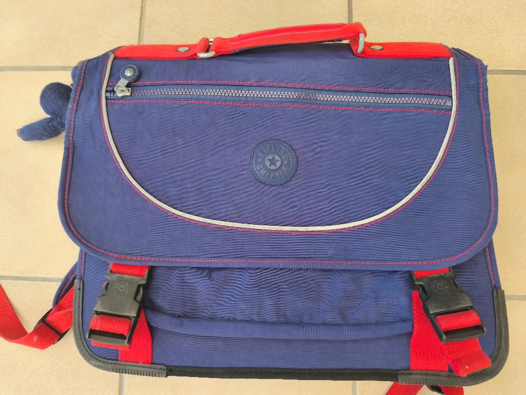 Schooltas Kipling preppy blauw, Enlèvement, Utilisé