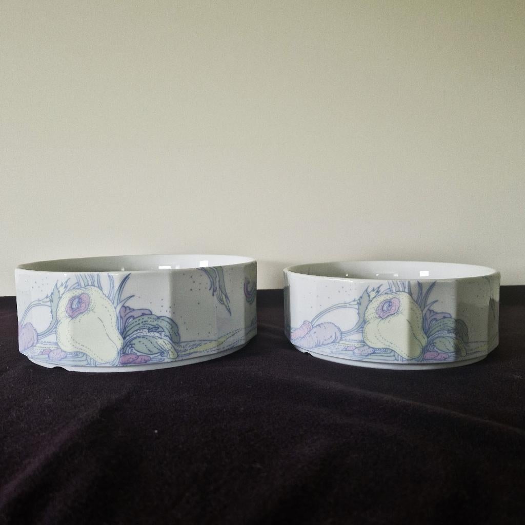Rosenthal Studio Line - 2 kommen "Fleurs Fantastique", Antiek en Kunst, Antiek | Servies los, Ophalen of Verzenden
