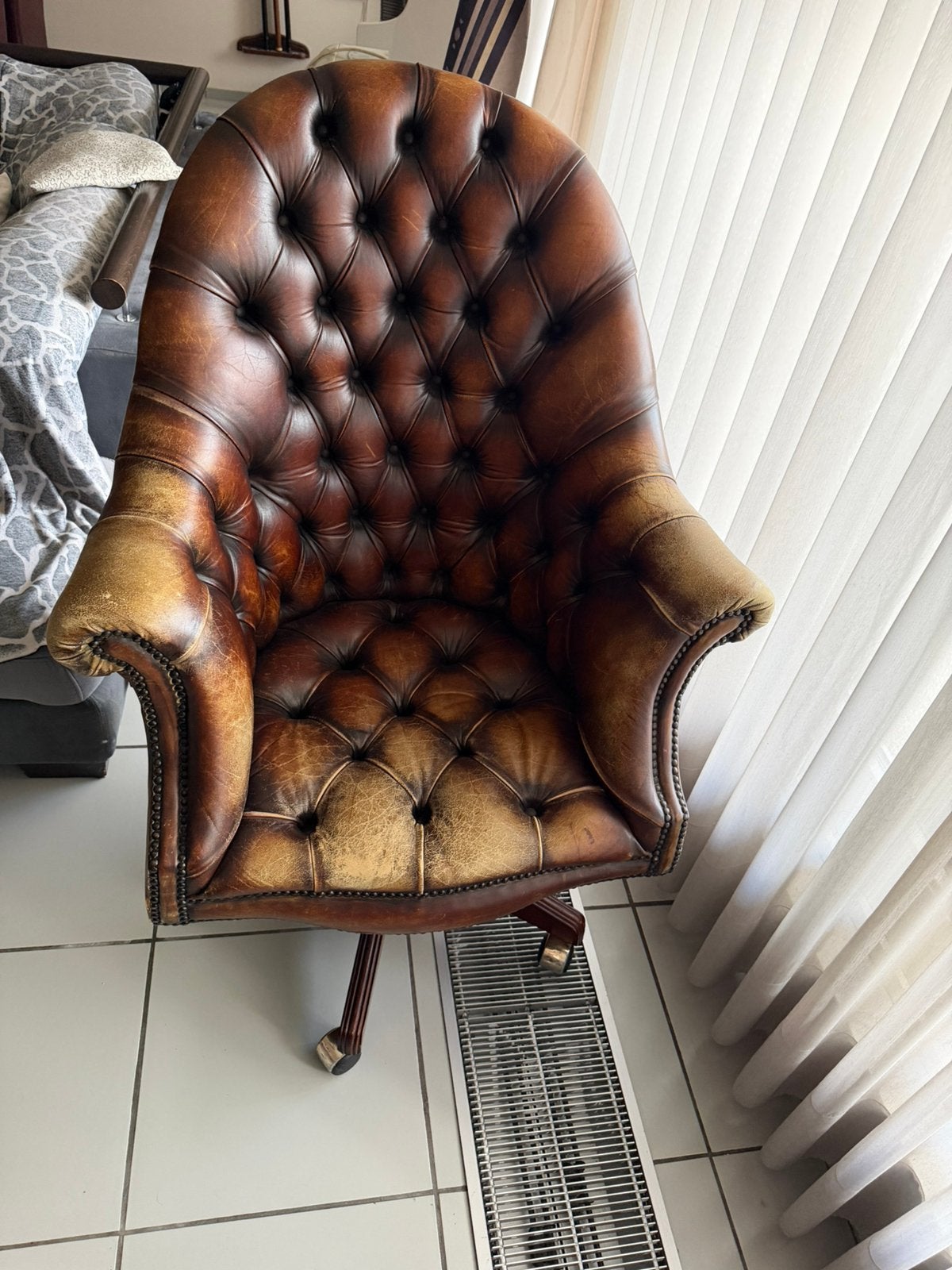 Fauteuil bureau en cuir, Enlèvement, Cuir