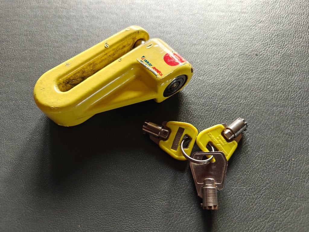 Schijfremslot voor moto, Motoren, Ophalen, Gebruikt