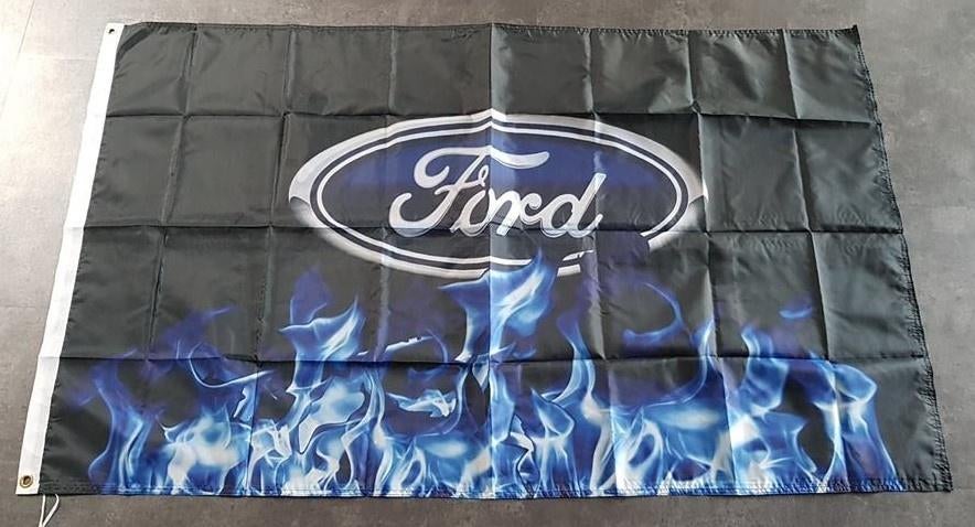 Ford, Ford Mustang logo reclame decoratie vlag, Ophalen of Verzenden, Nieuw, Overige typen