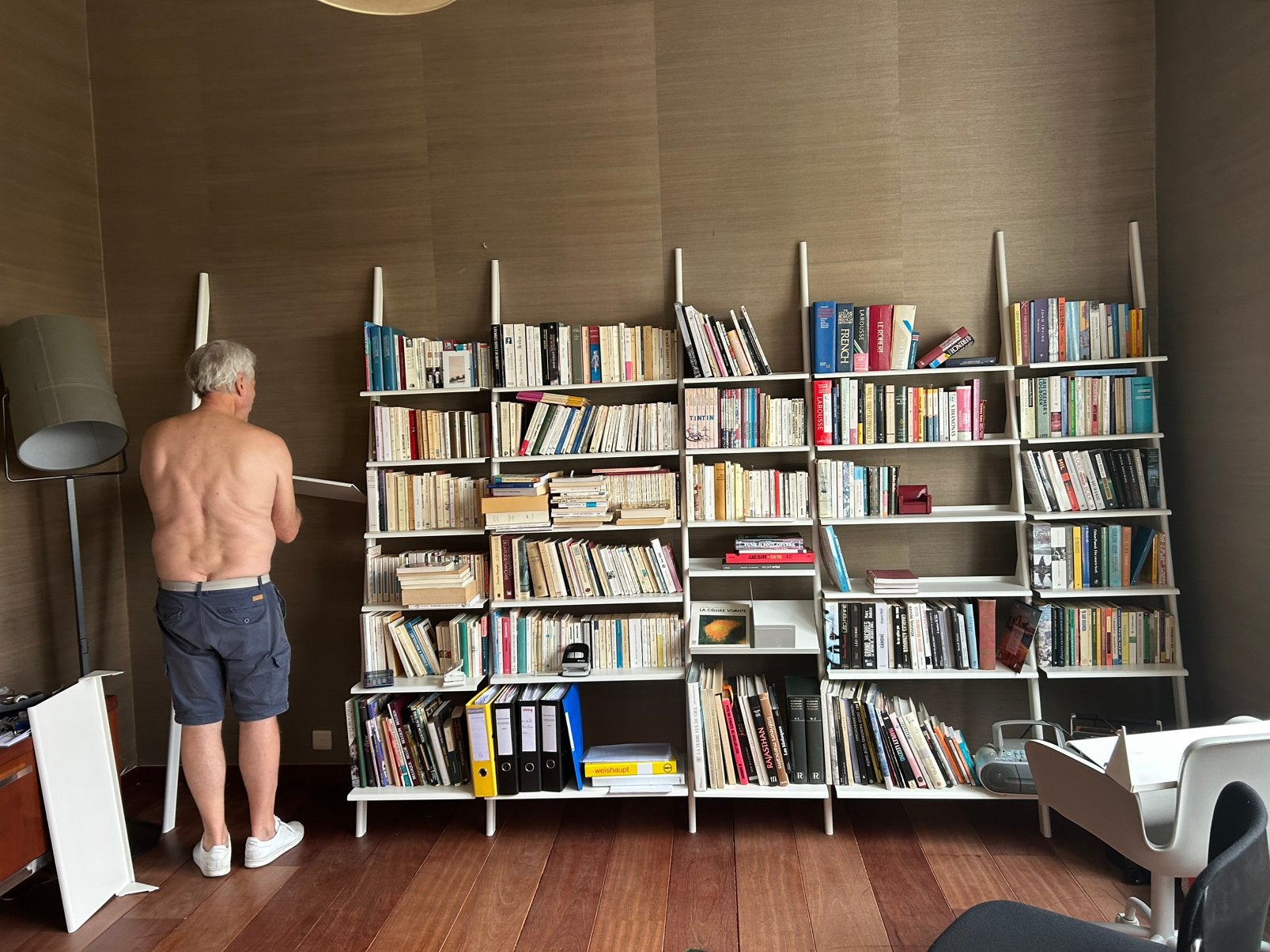 Metalen designboekenkast, kleur; wit. Super stoer, Ophalen, Zo goed als nieuw, Metaal