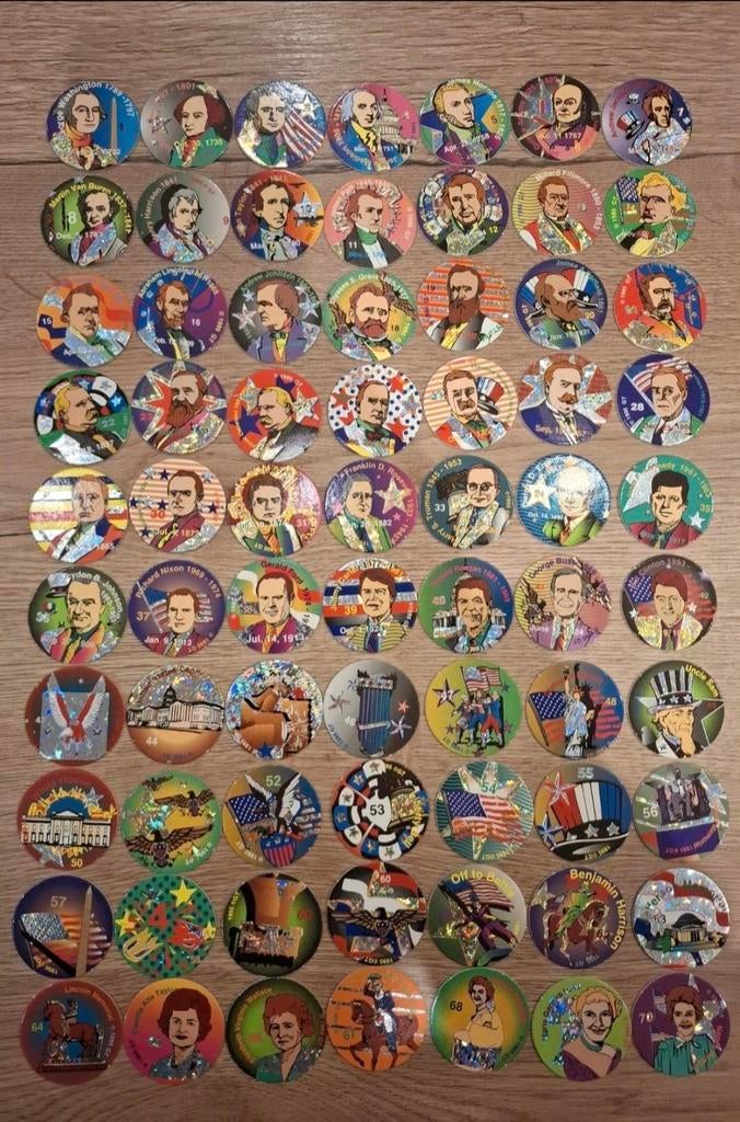 President USA pog complete set 70pcs, Verzamelen, Flippo's, Ophalen of Verzenden