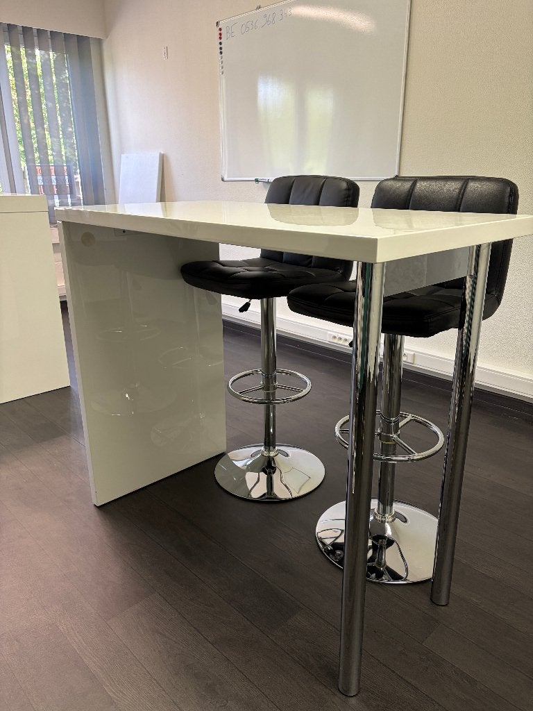 Table de bar Bora 120 x 60 cm, blanche, Enlèvement, Utilisé