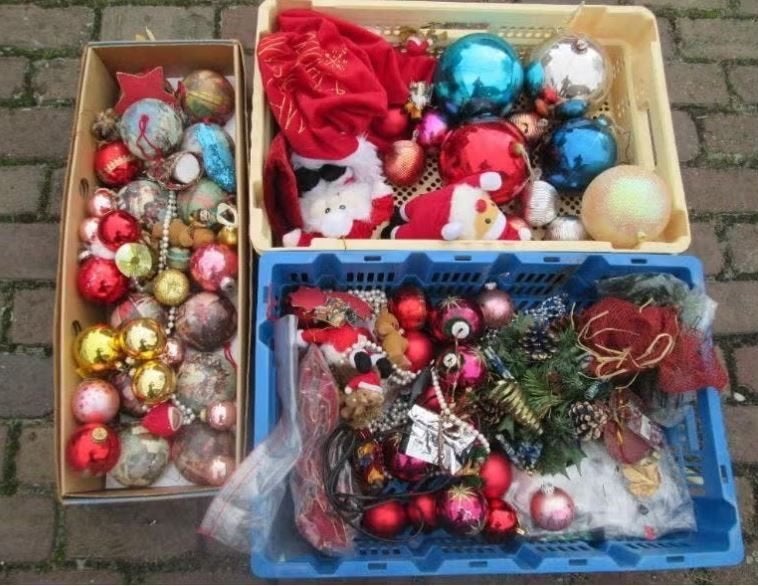 Mooie partij van allerlei Kerstbollen en kerstversiering, Diversen, Ophalen of Verzenden, Zo goed als nieuw