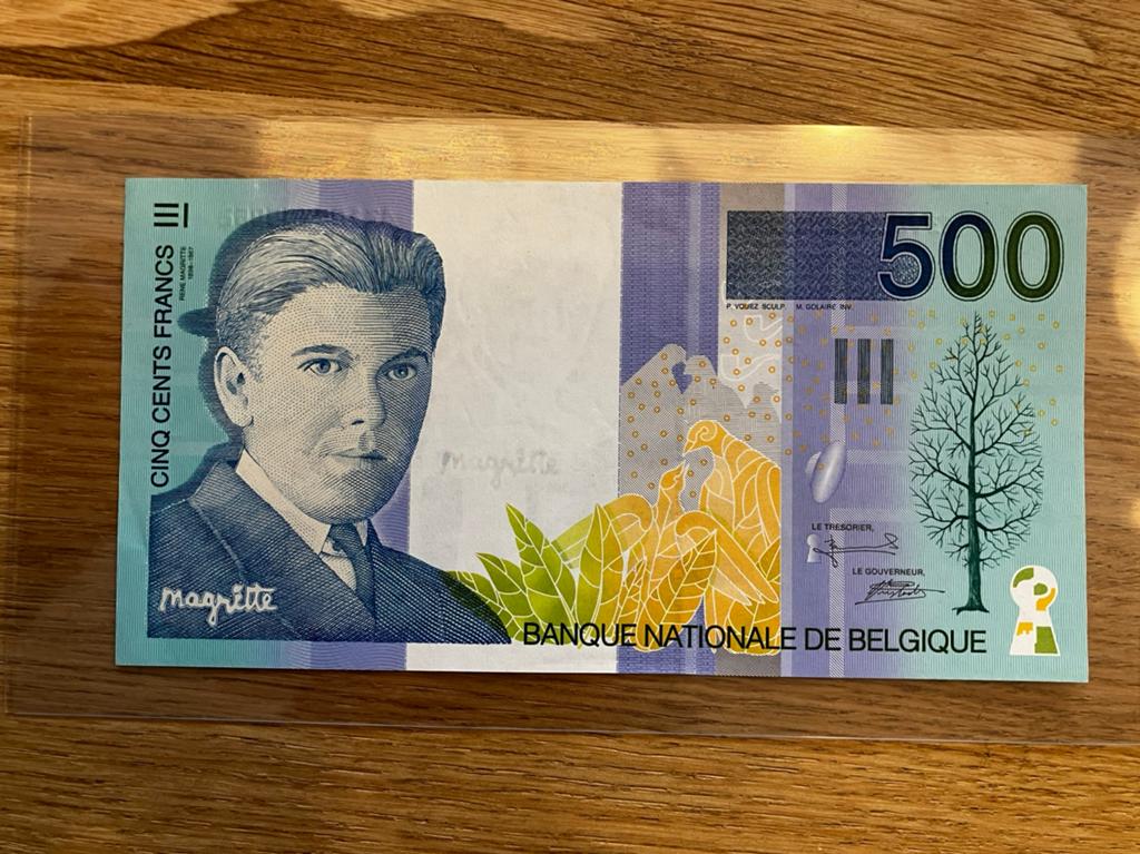 500 belgisch francs - Rene Magritte - UNC-, Postzegels en Munten, Ophalen of Verzenden