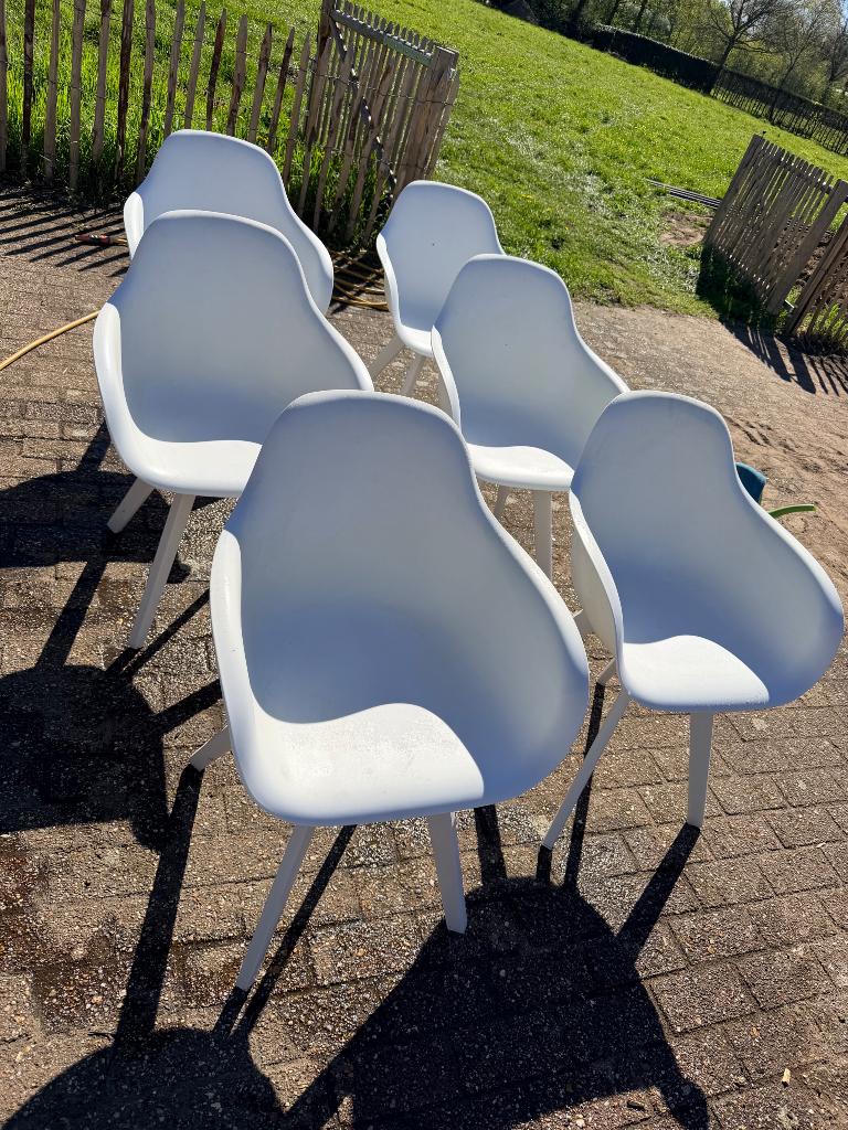 Aluminium tuinstoelen  6 stuks, Enlèvement, Comme neuf, Aluminium
