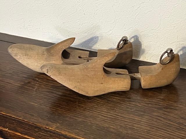 Set oude houten schoenspanners of leesten, klein, Antiek en Kunst, Ophalen