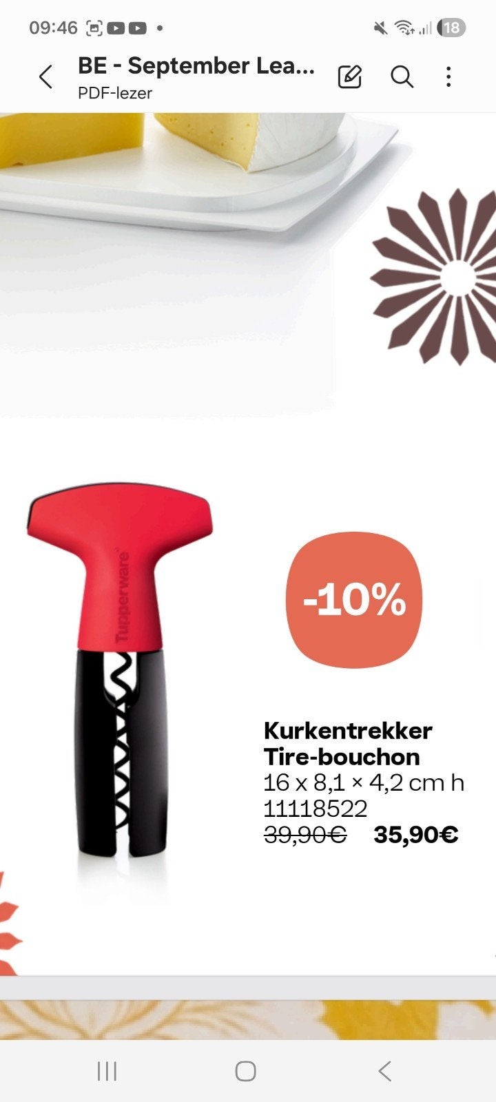 nieuwe kurkentrekker van tupperware, Huis en Inrichting, Ophalen of Verzenden, Nieuw