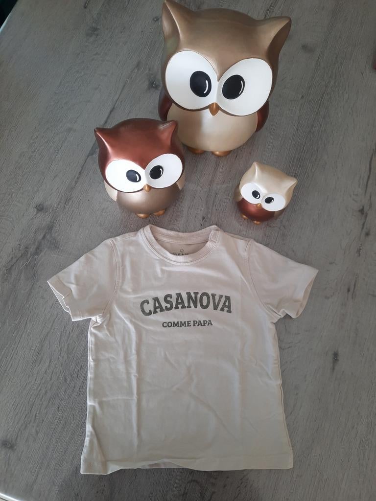 T-shirt casanova comme papa JBC cuddles&smiles maat 80, Kinderen en Baby's, Ophalen of Verzenden
