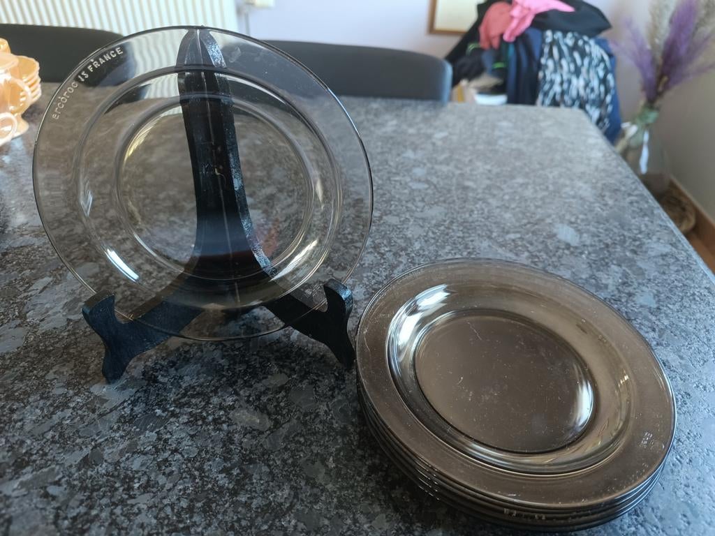 6 assiettes à dessert Shell Arcoroc France, Enlèvement ou Envoi