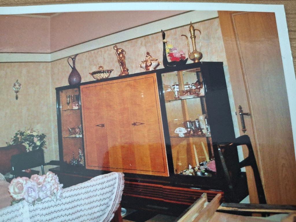 art deco kast ,tafel en 6 stoelen, Antiquités & Art, Enlèvement