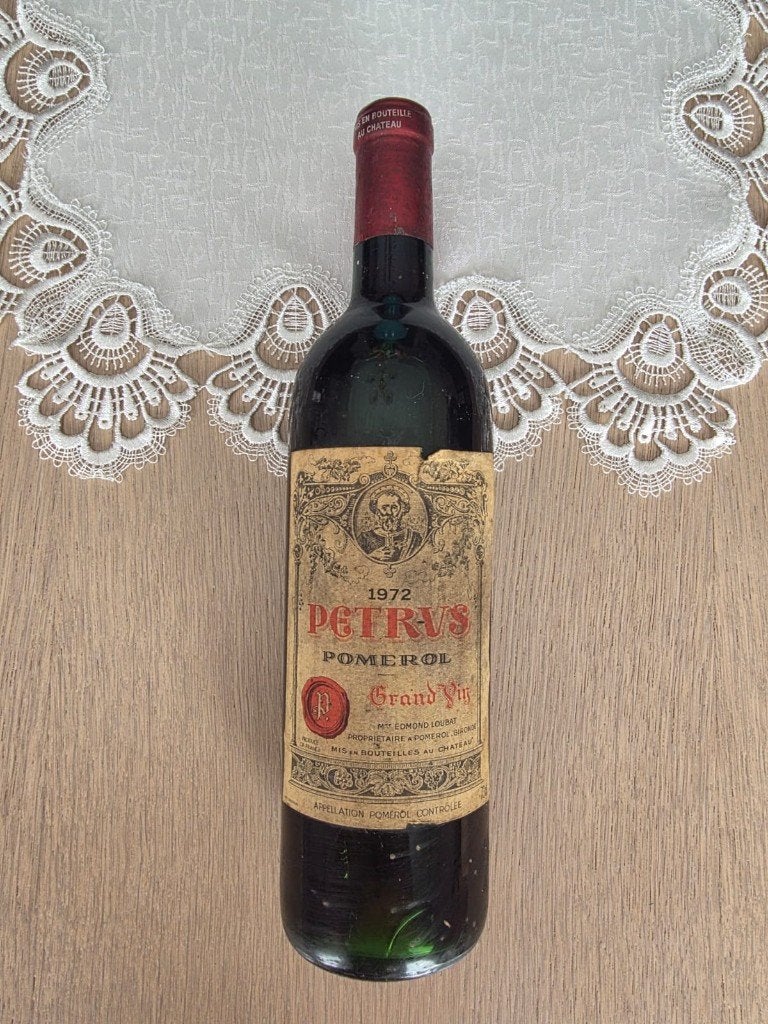 Petrus, Pomerol 1972, Verzamelen, Ophalen, Frankrijk, Zo goed als nieuw, Rode wijn