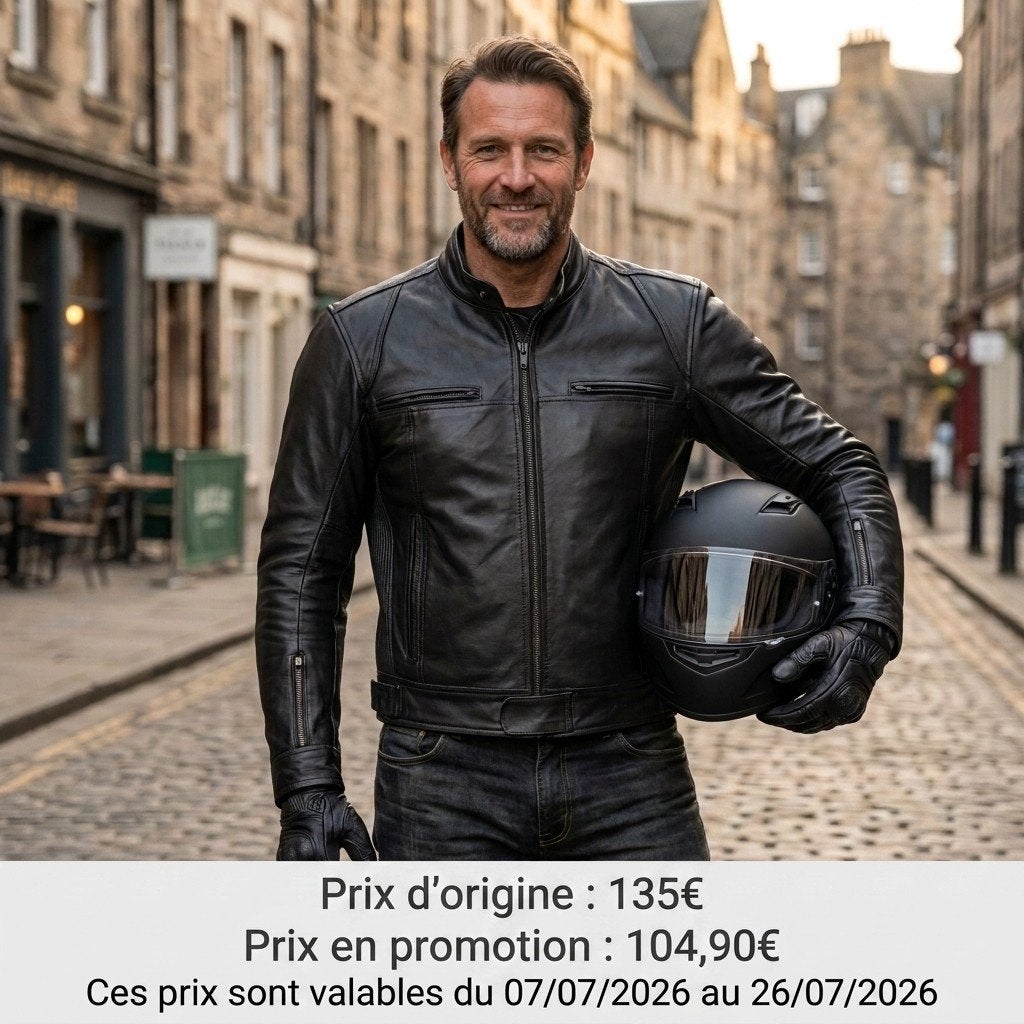 Nieuwe leren motorjas met CE-protectoren, Motoren, Kleding | Motorkleding, Jas | leer, Dames, Heren, Nieuw met kaartje, Verzenden