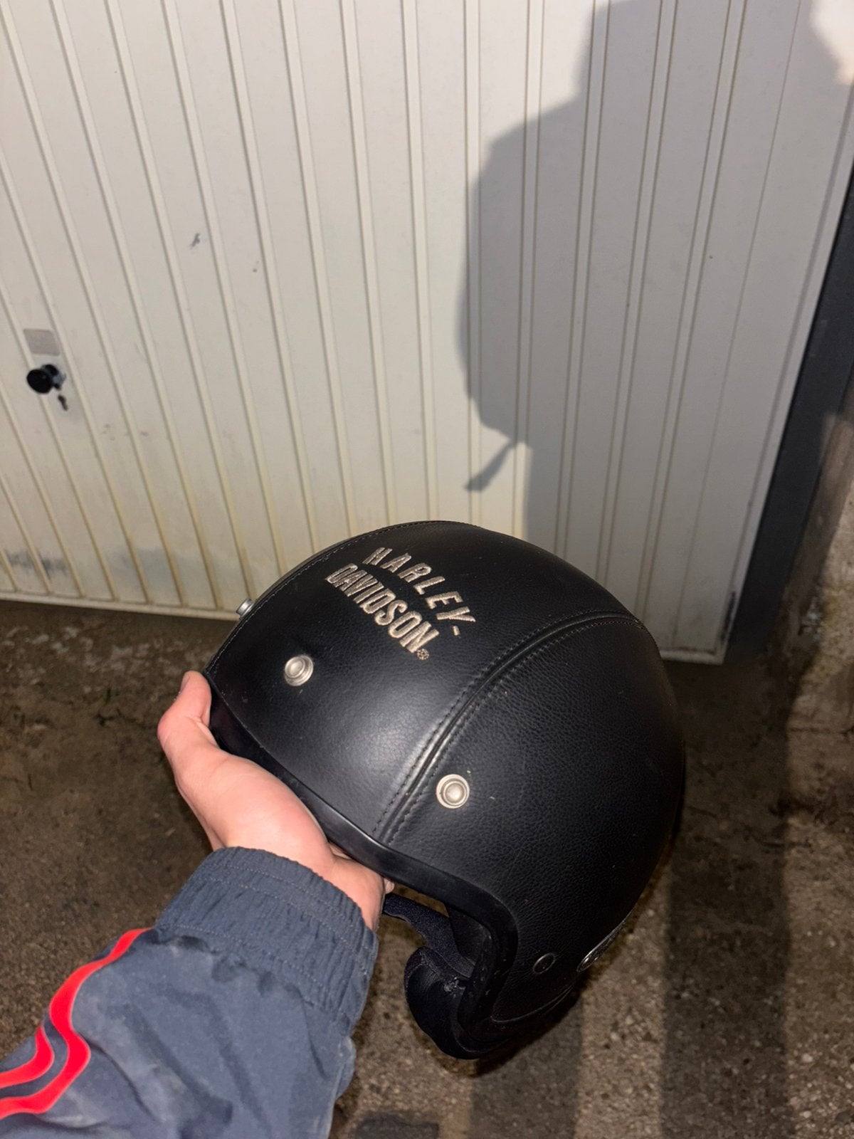 Harley-Davidson motorhelm / jethelm – zwart, Fietsen en Brommers, Brommerhelmen, Ophalen, Zo goed als nieuw
