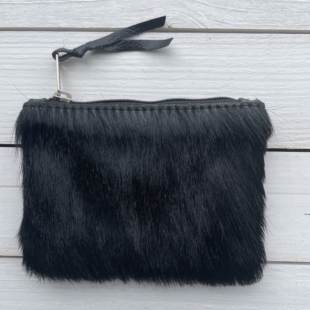Tas Issy springbok zwart 12x9cm #I-2 | Lederstore, Bijoux, Sacs & Beauté, Enlèvement ou Envoi, Neuf, Noir, Sac de soirée